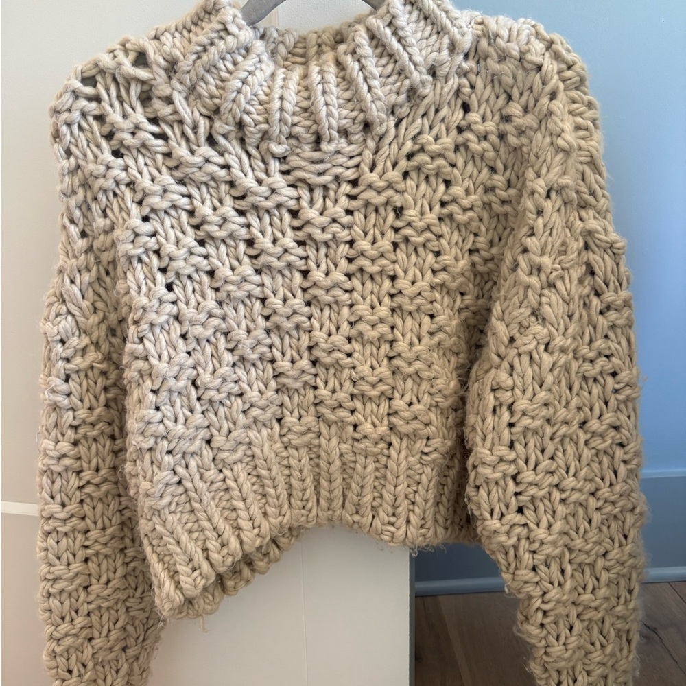 Lovers & Friends Chunky Knit Cream Sweater